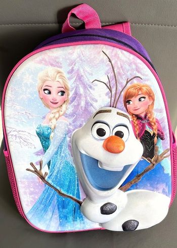 Beau sac à dos Disney Reine des Neiges rose et bleu