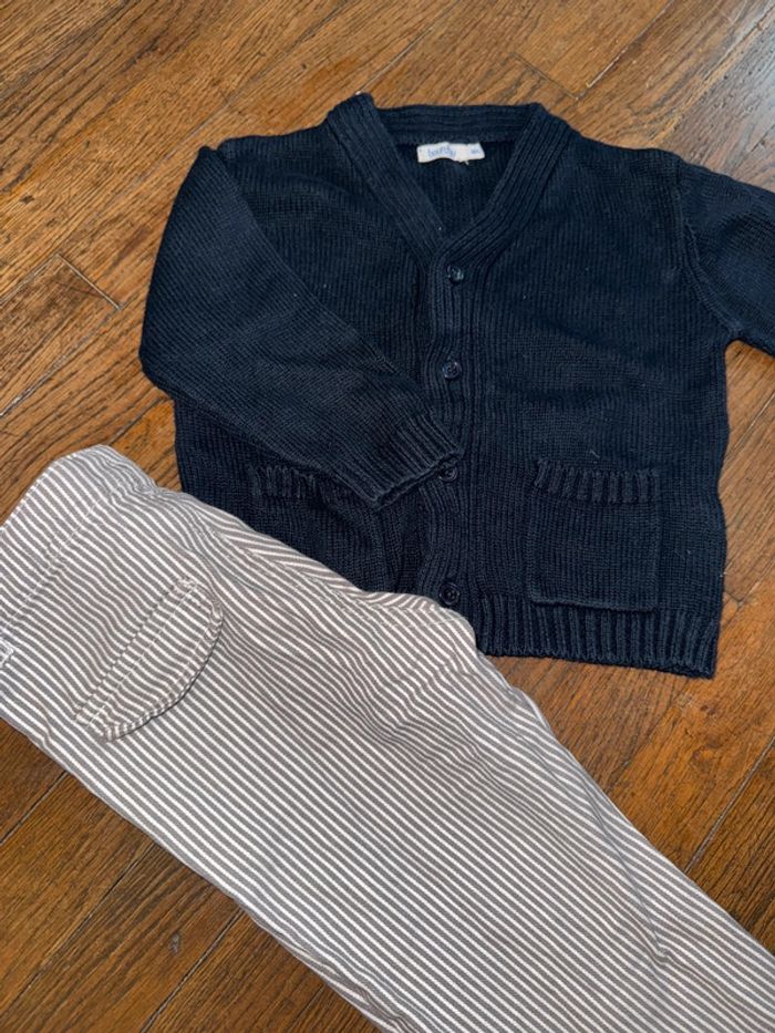 Gilet maille et pantalon Bout’chou  18 mois - photo numéro 2