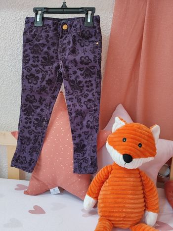 Pantalon Jean et velours - Violet foncé - 2 ans - Très bon état - In extenso