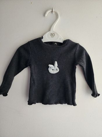T-shirt fille 1 mois - kiabi- très bon état