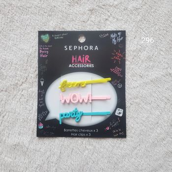 3 barettes cheveux sephora, multicouleur (3 + 1 offert dans tout le dressing)