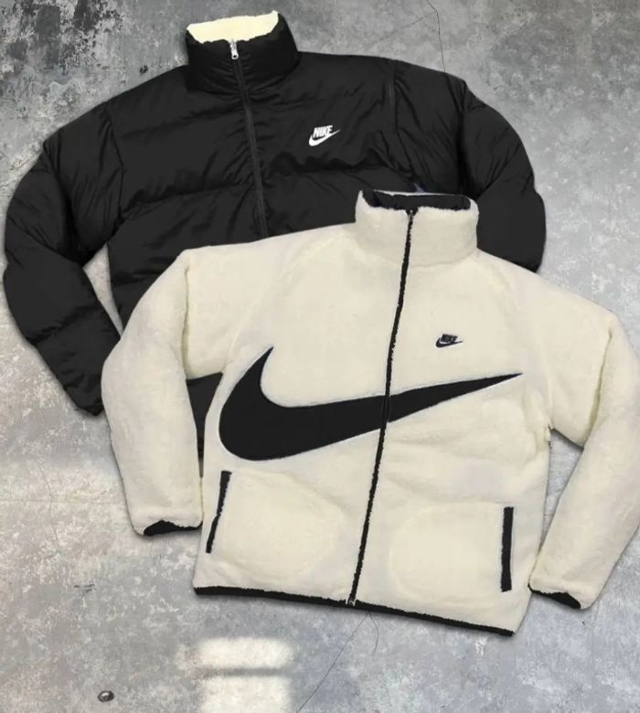 Veste doudoune nike double face réversible polaire