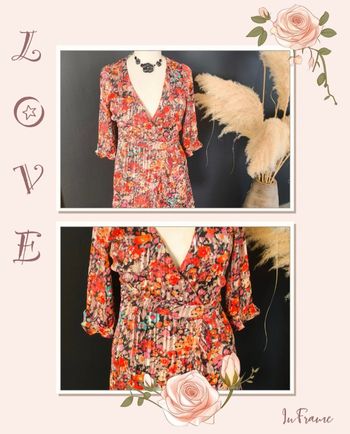 Robe cache coeur colorée