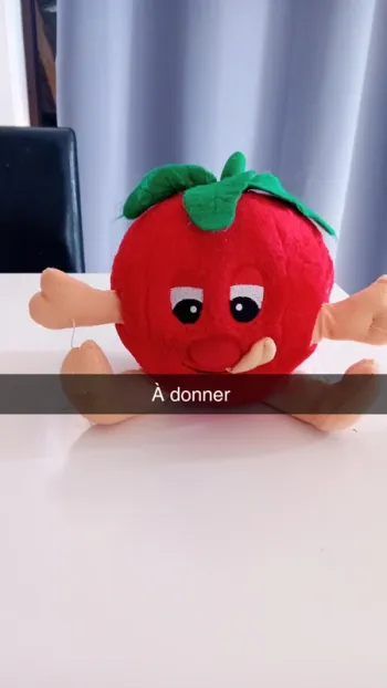 Peluche fraise a donner