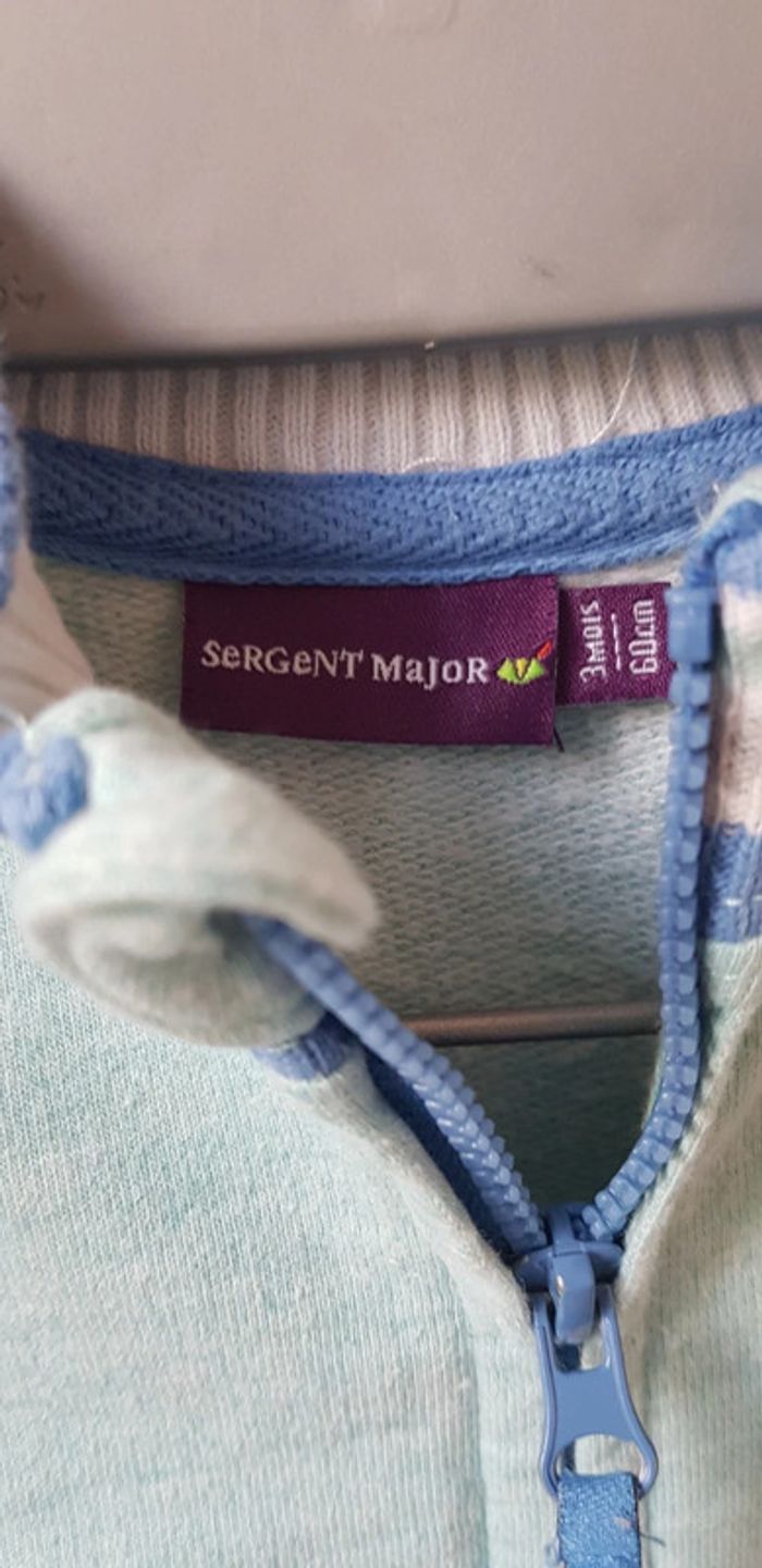 Sweat zippé sergent major 3 mois - photo numéro 3
