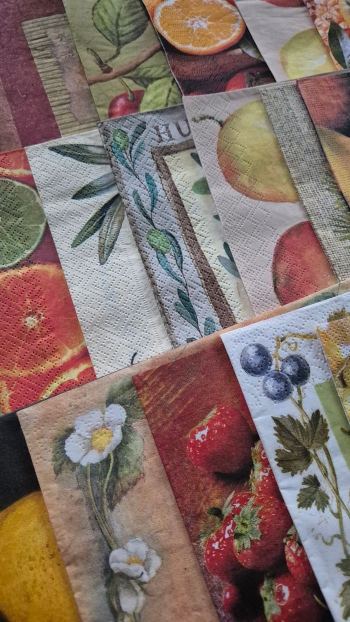 Lot serviettes thème fruits - photo numéro 2