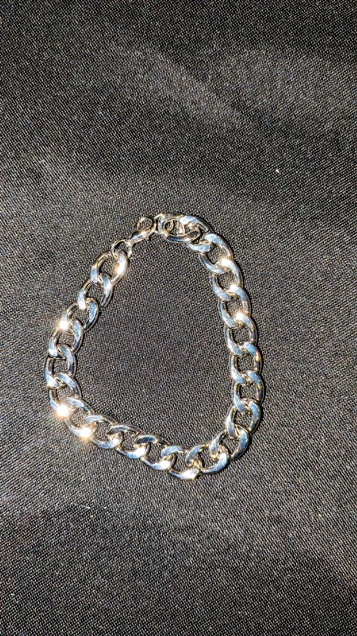 Bracelet homme maille argenté jamais porté