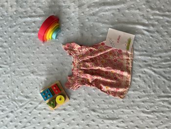robe manches courtes à motifs rose légère tape à l'oeil 6 mois