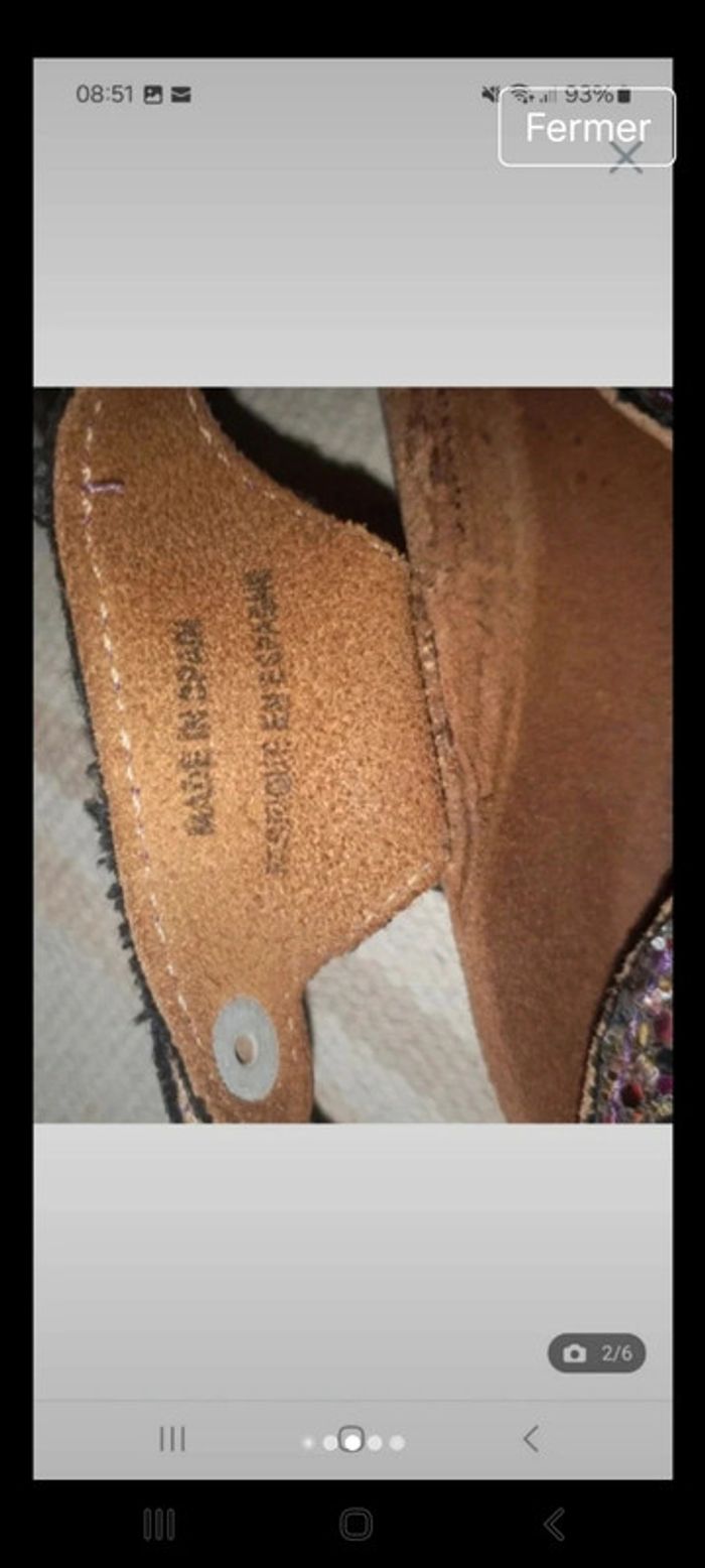 Sandales Fille cuir Reqins taille 33 - photo numéro 3