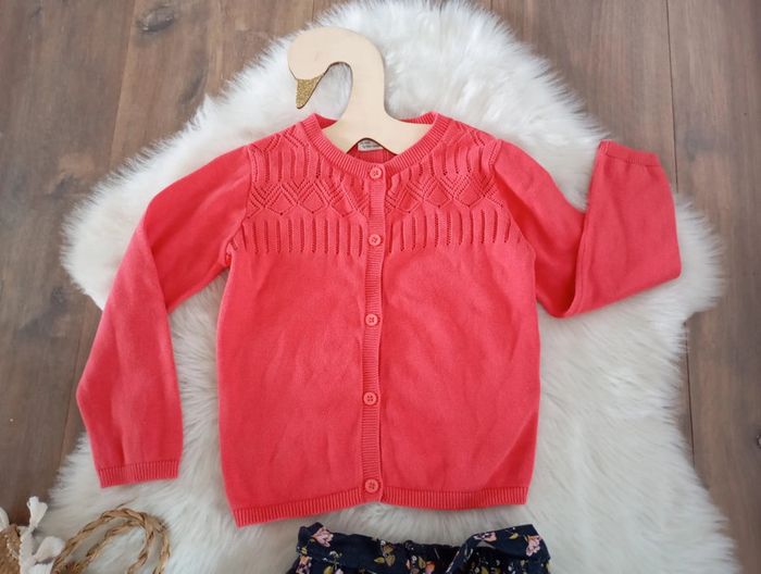 LC kids by little cigogne 🔆 ensemble short liberty + gilet ajouré 4 ans - photo numéro 7