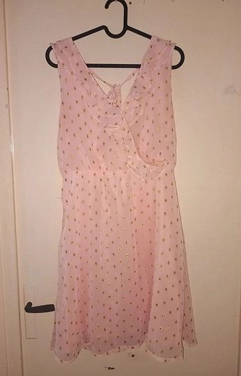Robe rose clair et doré taille 40
