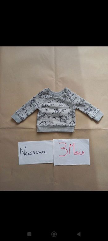 Sweat 0-3 mois