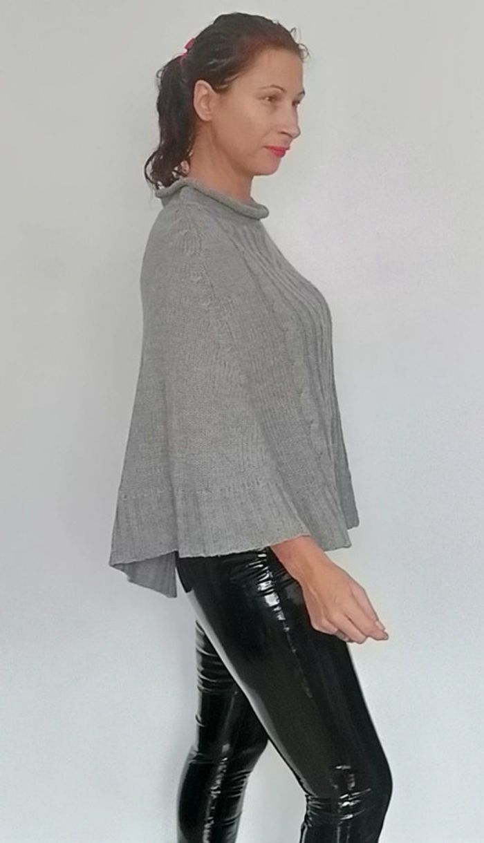 Cape pull grise taille unique - photo numéro 3