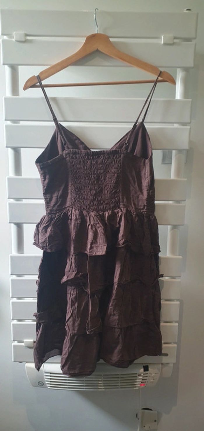 Robe Marron à volants - photo numéro 2