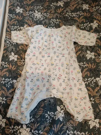 Combinaison petit bateau fleurs 54cm