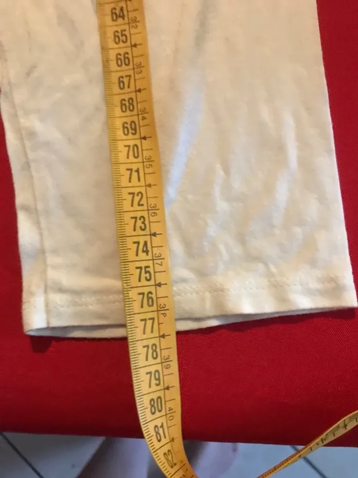 legging blanc taille 38 longueur 77cm - photo numéro 2