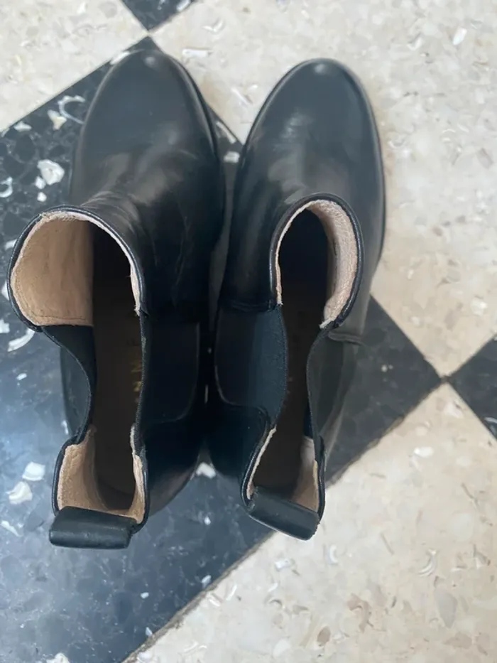 Bottines San Marina noires cuir – T39 - photo numéro 7