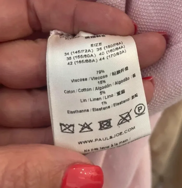Paul & joe , pantalon, coupe droite rose pour l’été femme, taille 42 - photo numéro 4