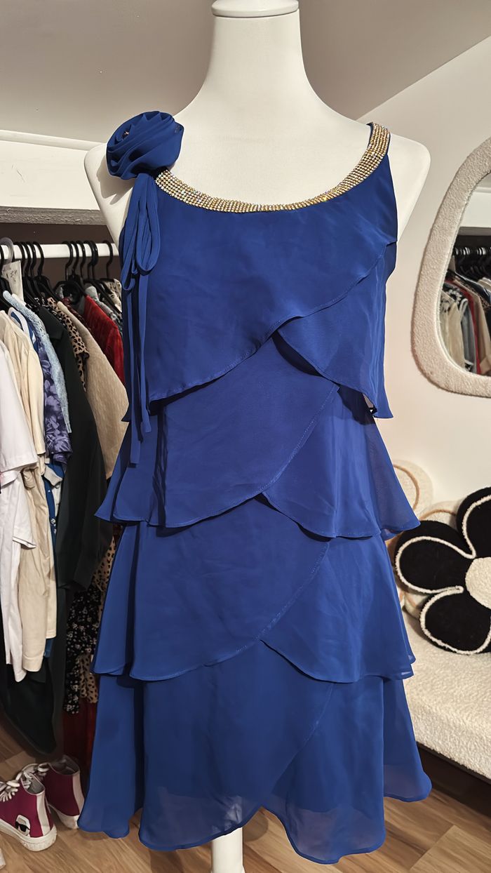 Robe bleu longue cérémonie Ashwi T36