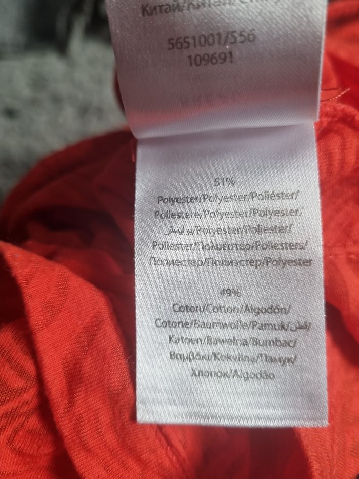 Blouse rouge transparent à motifs taille 3 - photo numéro 8