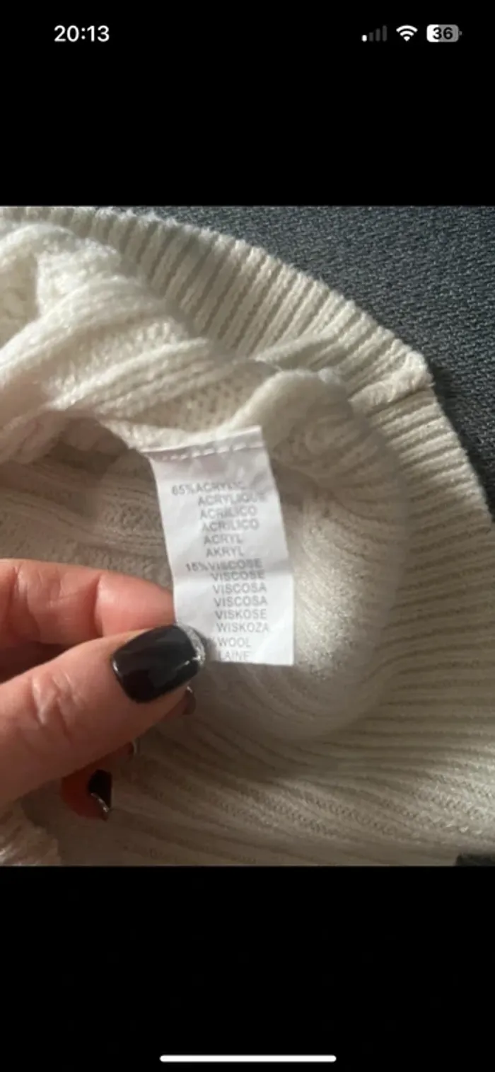 Robe pull torsadée écru – idéale rentrée automne- taille unique - photo numéro 9