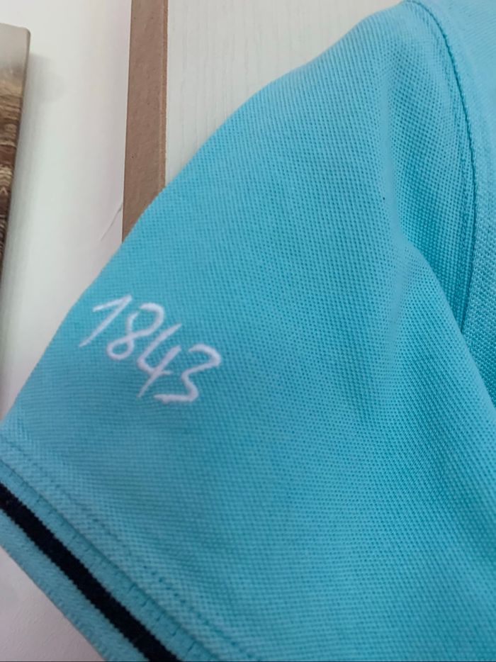Polo garçon taille 14 ans bleu ciel - photo numéro 3