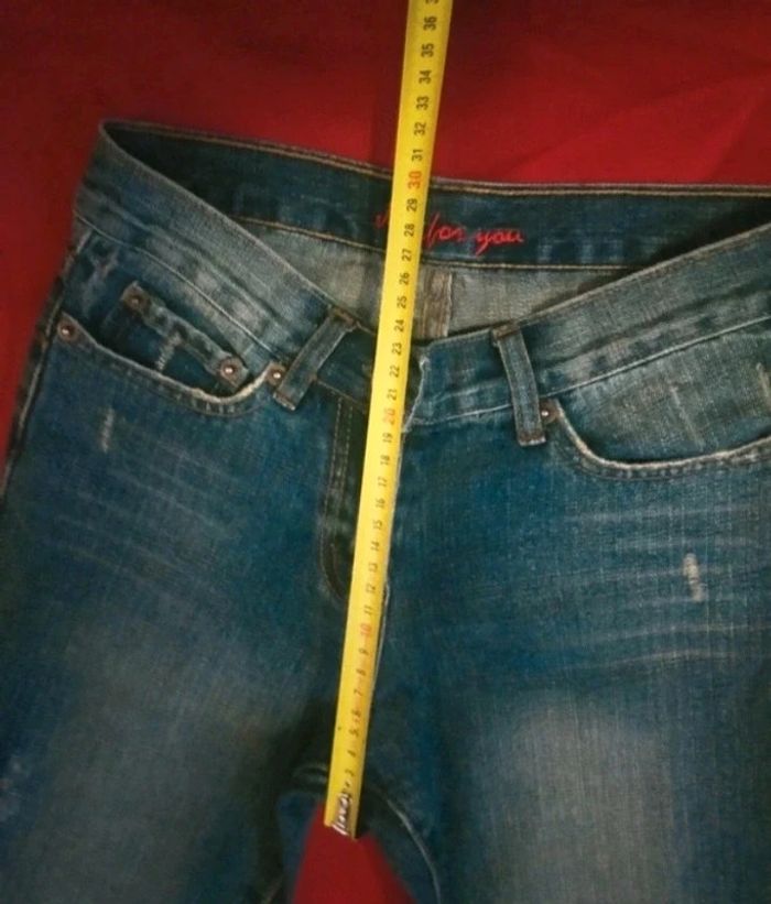 Jean vintage pattes d'éléphant taille 34 - photo numéro 11