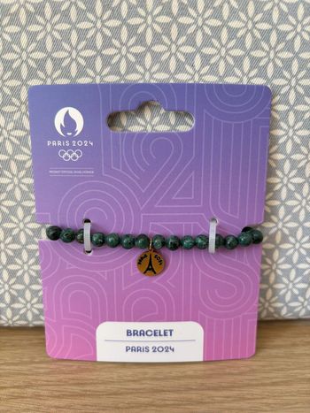Bracelet Perles "Tour Eiffel Paris 2024" JO Paris 2024