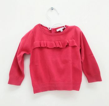 Petit pull rouge corail Jacadi 18 mois