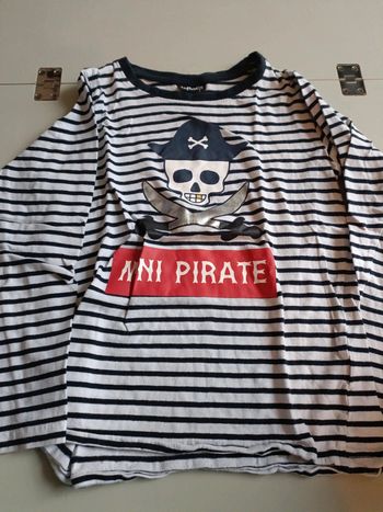 T-shirt manches longues mini pirate 10 ans