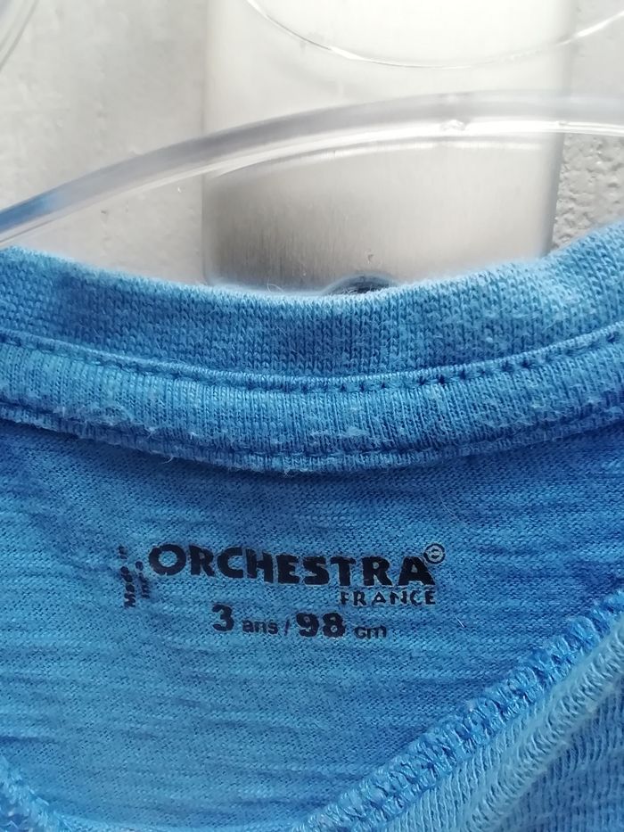 Vends t-shirt garçon été bleu avec motif sur le devant - photo numéro 3