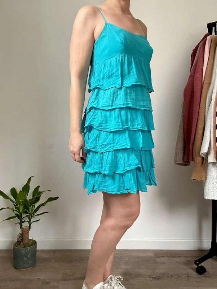 Promod Robe d’été bleue – Taille 38 – Très bon état - photo numéro 3