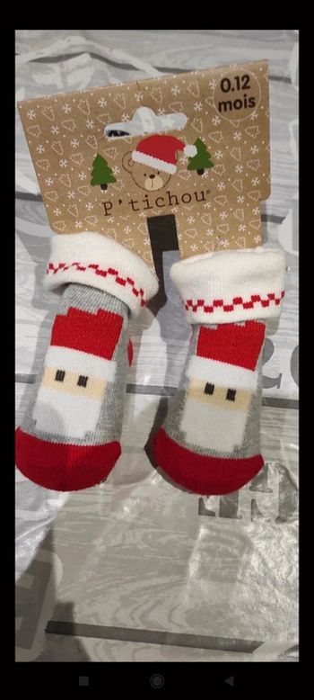 Chaussettes père noël 0-12 mois