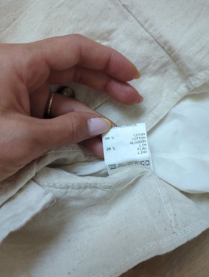 Haut cérémonie vintage chemise et veston en lin 12 mois - photo numéro 6