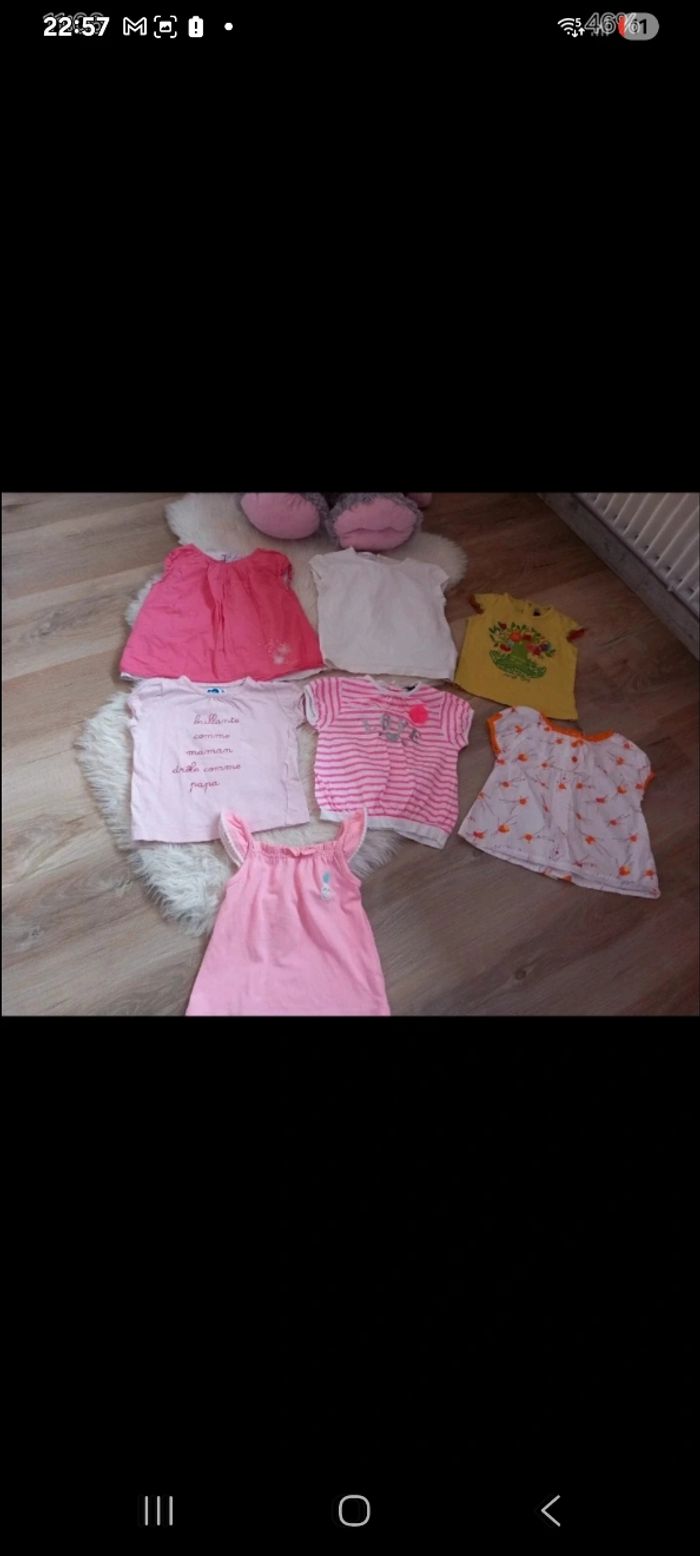 Lots de 7 haut 12 mois tee-shirt blouse plusieurs marques