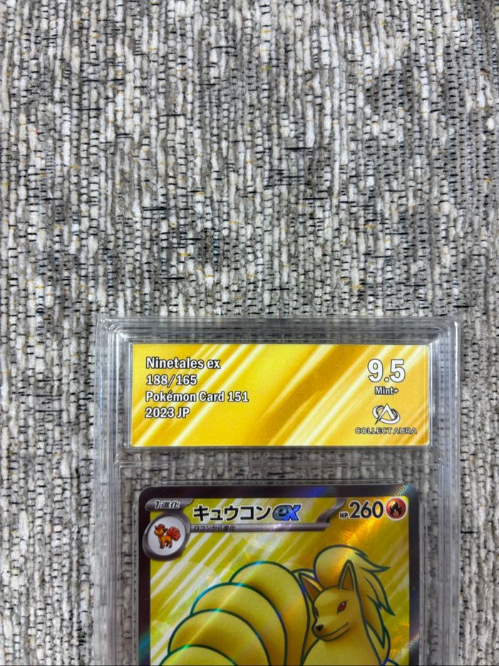 Carte Pokémon Japonaise Feunard EX 188/165 Gradée Collect Aura 9.5 - photo numéro 2