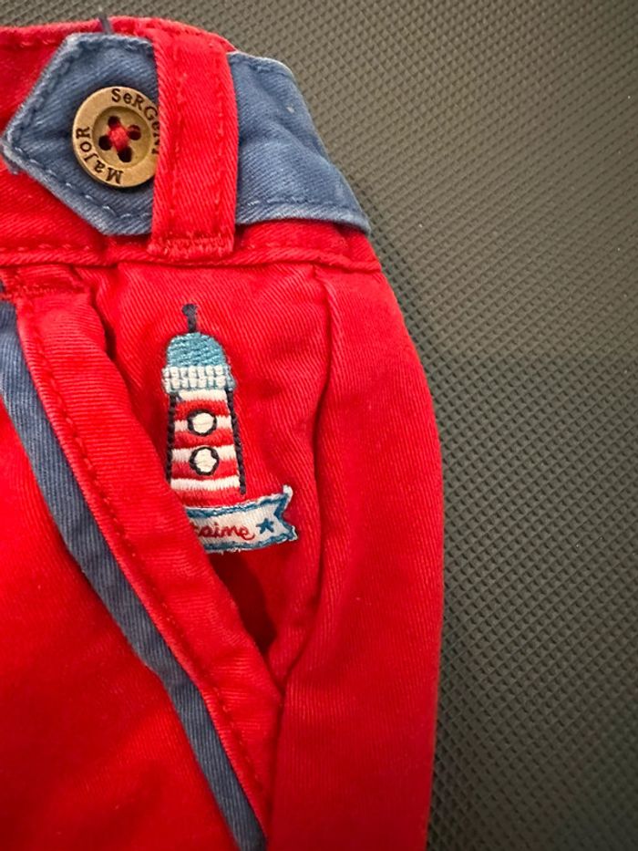 Short rouge garçon 3 ans Sergent Major - photo numéro 2