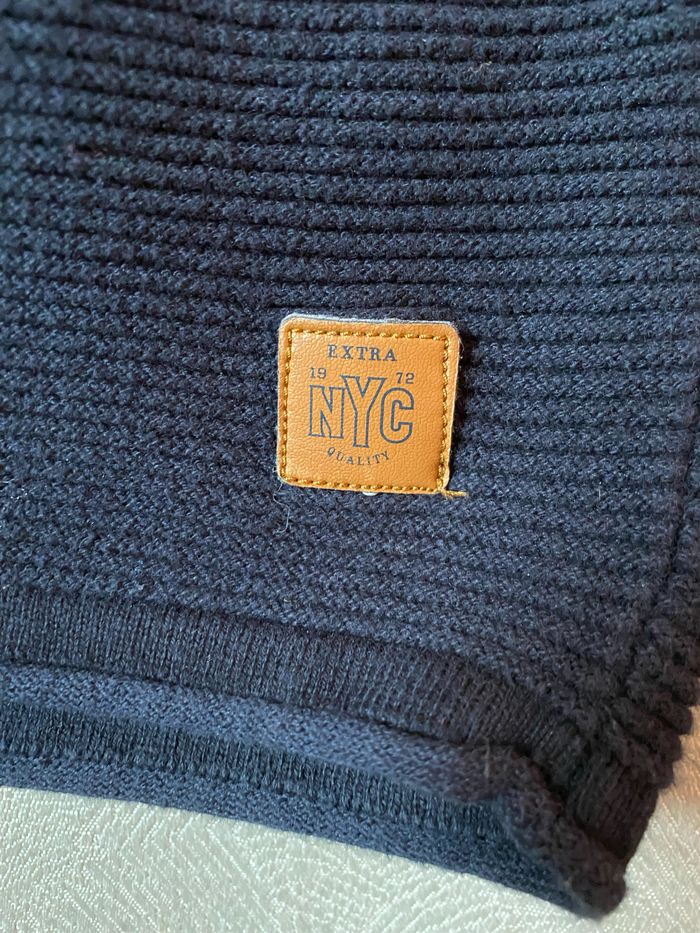 Pull basic garçon bleu marine 9/10 ans C&A - photo numéro 2