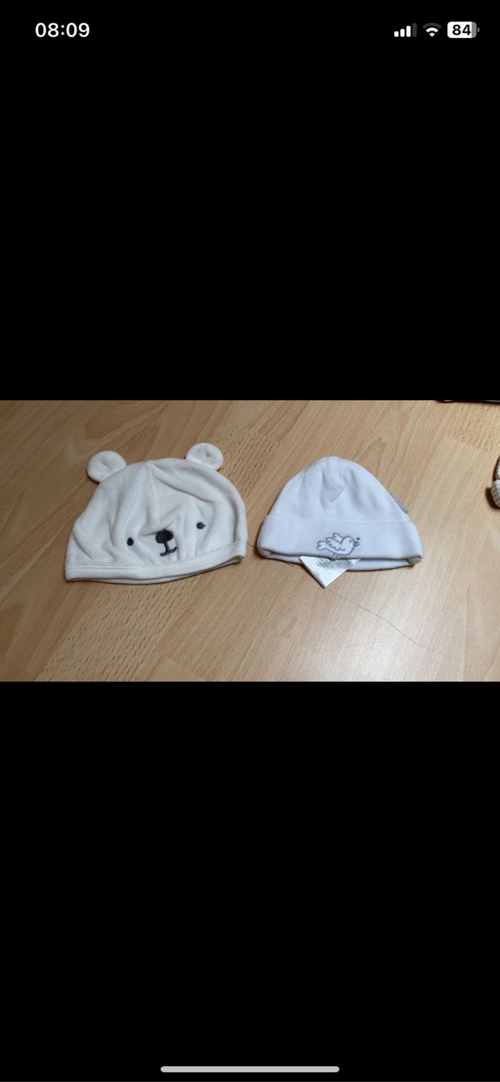 IKOPFLN 3 Tenues Bonnets De Naissance Et Moufles De Protection