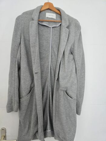 Veste longue grise