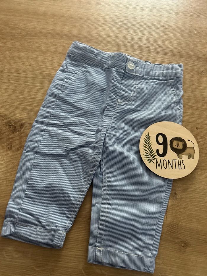 Pantalon en toile à rayures