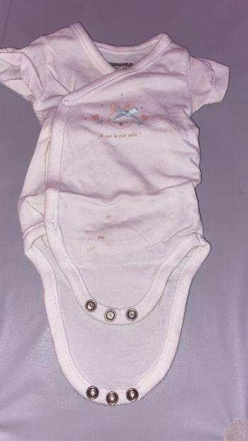 Lot de 4 body fille naissance 0m