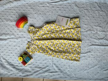 tunique débardeur jaune motifs blanc et gris 14 ans okaidi