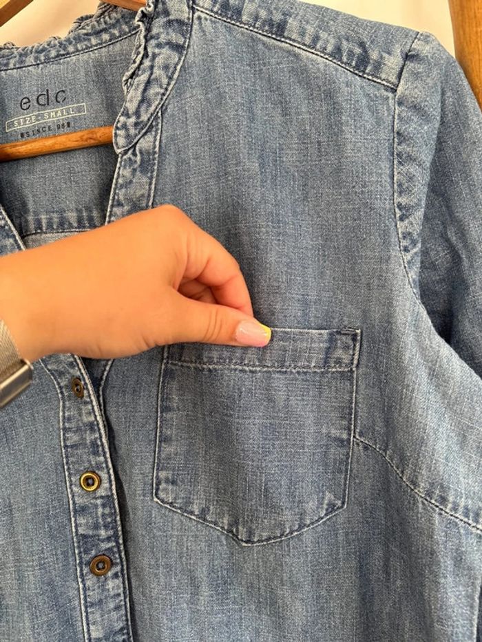 Robe en jean col V - EDC taille S - photo numéro 8