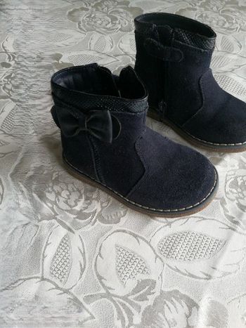 Bottines bleu marine bébé fille Pat et Ripaton 