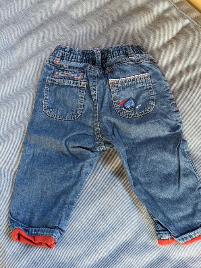Pantalon doublé style jean souple - 9 mois - photo numéro 3