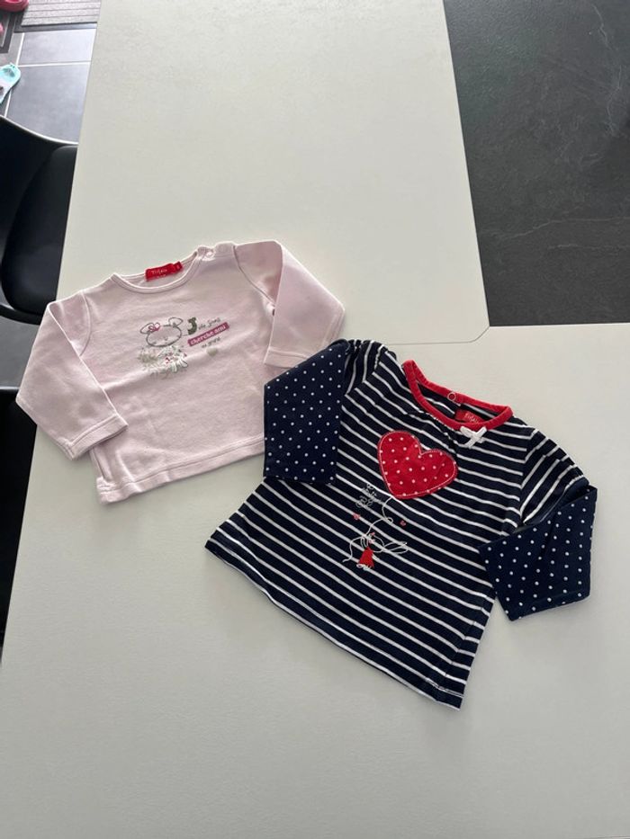 Lot de 2 tee shirts ML Tissaia 6 mois