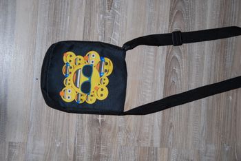 pochette sacoche bandoulière emoji noir