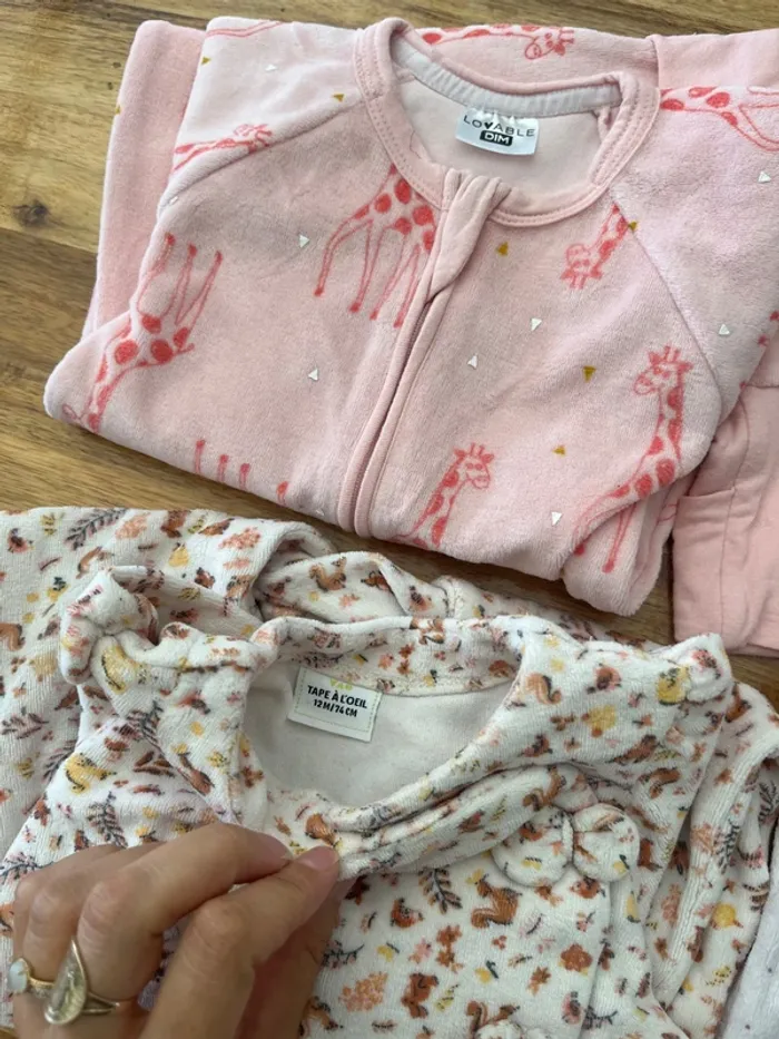 Lot pyjamas 12 mois fille - photo numéro 2