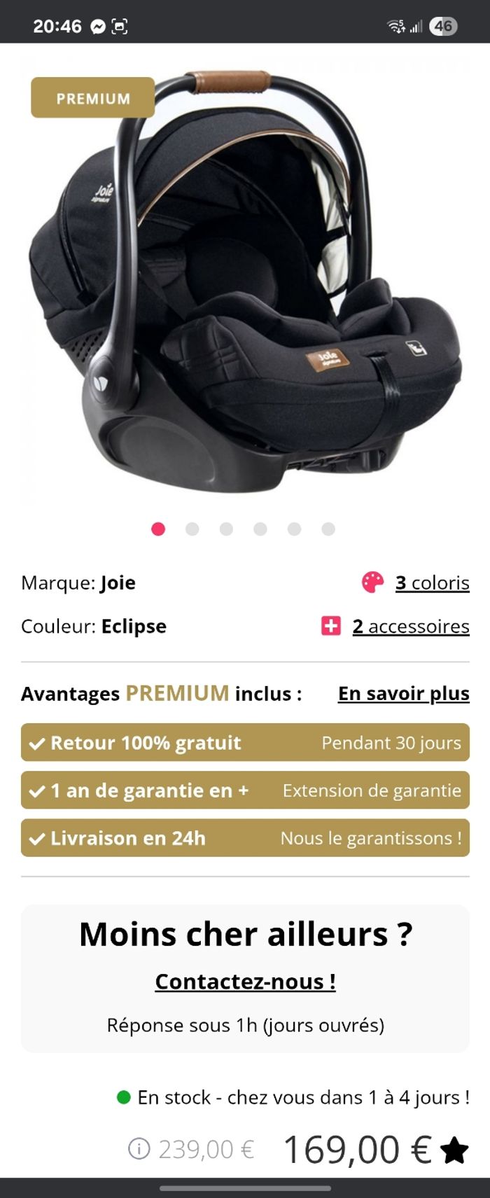 Base Isofix Joie + Cosy Signature Joie - Excellent état - photo numéro 3